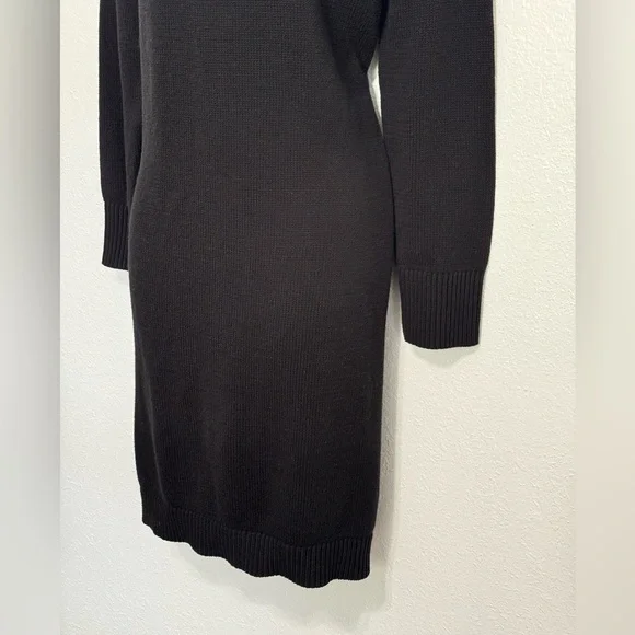 Isaac Mizrahi black knit sweater dress size large - Picture 3 of 11